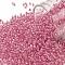 TOHO Round Seed Beads, Japanese Seed Beads, (987) Inside Color Crystal/Pink Lined, 11/0, 2.2mm, Hole: 0.8mm, about 1110pcs/10g