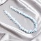 Beach Dyed Natural Shell Chip Beaded Necklaces, with Alloy End Chains, Platinum, Light Sky Blue, 15.75 inch(40cm)