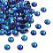 Preciosa® Crystal Hotfix Flatback Stones, Czech Crystal, Round(438 11 612 Chaton Rose VIVA 12 ®), 00030 296 Bermuda Blue, SS6(1.9~2.1mm)