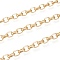 Brass Cable Chains, with Spool, Long-Lasting Plated, Unwelded, Real 18K Gold Plated, 8x6x2.5mm, about 16.4 Feet(5m)/roll