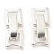 Eco-Friendly Brass Watch Band Clasps, Long-Lasting Plated, Lead Free & Cadmium Free, Silver, 16x6.5x4mm