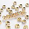 Brass Grade A Rhinestone Spacer Beads, Golden Plated, Rondelle, Nickel Free, Crystal AB, 10x4mm, Hole: 2mm