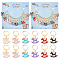 Alloy Enamel Pendant Locking Stitch Markers, 304 Stainless Steel Leverback Earring & Steel Wine Glass Charm Rings Stitch Marker, Rocking Horse, Mixed Color, 2.8cm, 6 colors, 2pcs/color, 12pcs/set