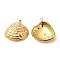 304 Stainless Steel Rhinestone Pendants, with Enamel, Shell Charms, Golden, Pale Goldenrod, 19.5x19x5mm, Hole: 1.2mm