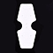 Blank Paper Display Card, Used For Necklace and Bracelet, White, 106x44x0.35mm, Hole: 2~3mm