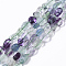 Natural Fluorite Beads Strands, Tumbled Stone, Nuggets, 6~8x6~8x5~8mm, Hole: 1mm, about 50~53pcs/strand, 15.35 inch(39cm)