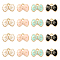 40Pcs 4 Colors Alloy Enamel Pendants, Cadmium Free & Lead Free, Light Gold, Bowknot, Mixed Color, 8.5x12x2mm, Hole: 1.5mm, 10pcs/color