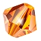 Preciosa® Crystal Beads, Czech Crystal, Bicone(451 69 302 Rondelle), 90310 Sun, 6mm, Hole: 1mm