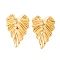 Ion Plating(IP) 304 Stainless Steel Stud Earrings for Women, Golden, Heart, 25x18mm