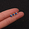 316L Surgical Stainless Steel Micro Pave Blue Cubic Zirconia Cartilage Earrings, Moon, Golden, 6mm, Pin: 0.8mm