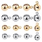40Pcs 4 Style Brass Tube Bails, Loop Bails, Bail Beads, with CCB Plastic Inside, Long-Lasting Plated, Rondelle, Platinum & Golden, 6~7x4~5x3.5~3.8mm, Hole: 1mm, 10pcs/color