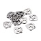 Non-Tarnish 201 Stainless Steel Charms, Laser Cut, Heart with Hollow Star and Moon, Stainless Steel Color, 12x11x0.8mm, Hole: 1.4mm