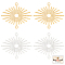 40Pcs 2 Colors Brass Connector Charms, Sun Links, Long-Lasting Plated, Cadmium Free & Lead Free, Golden & Silver, 24x20.5x0.5mm, Hole: 1.2mm, 20pcs/color