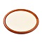Oval Wood Pesentation Jewelry Display Tray, Covered with Microfiber, Coin Stone Organizer, Antique White, 30x22x1.8cm