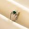 304 Stainless Steel Sun Cuff Rings, Love Design Glass Open Ring for Women Men