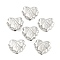 CCB Plastic Beads, Leaf, Platinum, 11x13x4.5mm, Hole: 1.6mm, about 1316pcs/500g