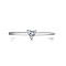 Brass Micro Pave Cubic Zirconia Finger Rings for Women, Heart, Platinum, US Size 6(16.5mm)