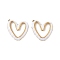 304 Stainless Steel Enamel Pendants, Heart Charms, Real 18K Gold Plated, PVD Vacuum Plating, White, 22x22x3mm, Hole: 1.5mm