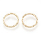 Brass Linking Rings, Cadmium Free & Nickel Free & Lead Free, Real 18K Gold Plated, Ring, 10x1mm