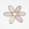 Natural Rose Quartz Big Pendants, Oval, with Golden Tone Brass Findings, 52~56x24~26x4~6mm, Hole: 2mm