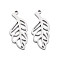Non-Tarnish 304 Stainless Steel Pendants, Laser Cut, Leaf, Stainless Steel Color, 28x13x1mm, Hole: 1.6mm
