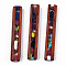 Transparent Resin & Wood Pendants, Rectangle Charm, Colorful, 45~47x7~9x4.5mm, Hole: 2mm