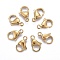 Ion Plating(IP) 304 Stainless Steel Lobster Claw Clasps, Parrot Trigger Clasps, Real 18k Gold Plated, 11x7x3mm, Hole: 1.5mm