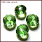 K9 Glass, Imitation Austrian Crystal Beads, Grade AAA, Faceted, Rondelle, Light Green, 10x7mm, Hole: 0.9~1mm
