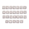 26Pcs 26 Style Silicone Alphabet Beads for Bracelet or Necklace Making, Letter Style, Cube, Gray, 12x12x12mm, Hole: 3mm, 1pc/style