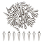 50Pcs 303 Stainless Steel Charms, Spike/Cone Charm, Stainless Steel Color, 16x5mm, Hole: 2mm