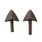 Plastic Craft Chick Mouth, Doll Making Supplies, Arrow, Coconut Brown, 17x7mm