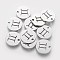 Non-Tarnish 304 Stainless Steel Charms, Flat Round with Constellation/Zodiac Sign, Gemini, 12x1mm, Hole: 1.5mm