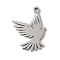 Non-Tarnish 5Pcs 201 Stainless Steel Pendants, Laser Cut, Bird Charm, Stainless Steel Color, 17x13x1mm, Hole: 1.2mm
