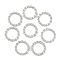 Aluminum Quick Link Connectors, Twisted Round Ring, Silver, 24~24.5x3.5~4mm, Inner Diameter: 17~17.5mm