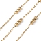 304 Stainless Steel Link Chains, Soldered, with Spool, Ion Plating(IP), Round, Real 18K Gold Plated, 2.3x1.7x0.4mm, about 32.81 Feet(10m)/Roll