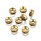 Tibetan Style Spacer Beads, Flat Round, Cadmium Free & Nickel Free & Lead Free, Antique Golden, 7.5x3mm, Hole: 2.5~3mm, about 2000pcs/1000g