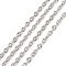 Tarnish Resistant 304 Stainless Steel Cable Chains, with Spool, Soldered, Textured, Stainless Steel Color, 2x1.8x0.3mm, about 32.8 Feet(10m)/roll