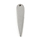 Non-Tarnish 304 Stainless Steel Pendants, Teardrop Charm, Laser Cut, Stainless Steel Color, 20x4.5x1mm, Hole: 1.2mm