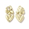 Glass Flower Of Life Pendant, with Light Gold Alloy Findings, Lead Free & Cadmium Free, Clear, 23x11.5x4mm, Hole: 1.8mm