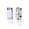Preciosa® MAXIMA Crystal Sew-On Cups, Multi-Strand Links, Czech Crystal, 719 39 090 Baguette, Silver, 20310 Violet, 7x3mm