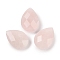 Natural Rose Quartz Cabochons, Teardrop, Faceted, 18x13x6mm