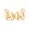 Brass Charms, Real 18K Gold Plated, Letter H, 12x9.5x3.5mm, Hole: 2.5mm