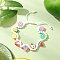 Mixed Fruit Theme Handmade Polymer Clay & Glass Seed Beads Braided Bead Bracelets for Chirldren, Colorful, Inner Diameter: 1-3/8~2-3/4 inch(3.5~7cm)