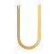 201 Stainless Steel Links connectors, Letter, Golden, Letter.U, 37x20x1mm, Hole: 1mm