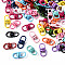 Spray Painted Alloy Double Eye Swivel Clasps, Swivel Snap Hook, Key Clasp Connectors, Cadmium Free & Nickel Free & Lead Free, Mixed Color, 19x9x6mm, Hole: 5X5.5mm, 40pcs/bag