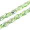 Transparency Electroplate Glass Beads Strands, Fish, AB Color Plated, Half Plated, Light Green, 15x8.1x5mm, Hole: 0.9~1mm, about 55pcs/strand, 25.59''(65cm)