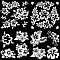 4Pcs 4 Styles PET Waterproof Self-adhesive Car Stickers, Reflective Decals for Car, Motorcycle Decoration, Silver, Flower Pattern, 200x200mm, 1pc/style