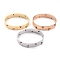 304 Stainless Steel Bangles, with Rhinestone, Colorful, Mixed Color, Inner Diameter: 2-1/4x1-7/8 inch(5.85x4.8cm)