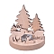 Christmas Wooden Candle Holders, Home Tabletop Centerpiece Decoration, Deer, 100x100x100mm