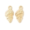 Alloy Pendants, Conch Shape, Light Gold, 19x9x4.5mm, Hole: 1.8mm